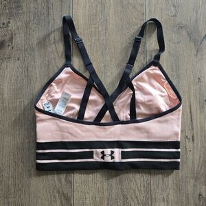 Under Armour Peach and Black Strappy Sports Bra